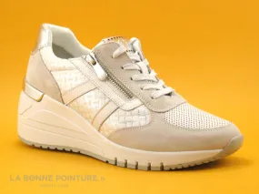 Achat chaussures Marco Tozzi Femme Basket, vente Marco Tozzi 2-23765-26 Off white comb - Basket compensee