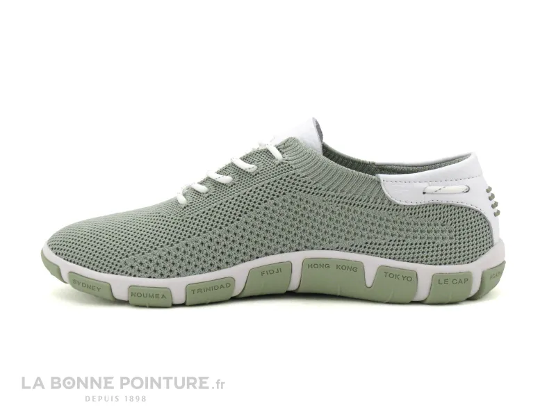 Achat chaussures TBS Femme Chaussure en Toile, vente Tbs JAZARIA Q7395 Argile - Basket verte Femme