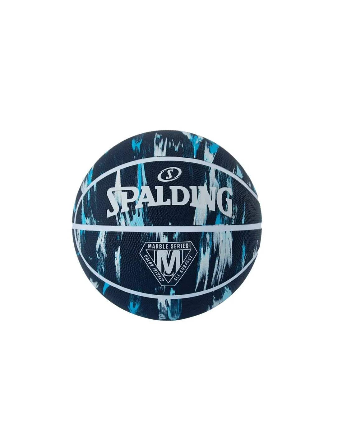 Ballons Basket-ball Spalding by Marble Series Navy Blue Sz7 Rubber Homme