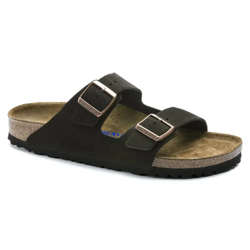 BIRKENSTOCK Arizona Soft Footbed /cuir suede mocca (narrow) 2022 Chaussures Mode Nu pieds Sandales Tongs