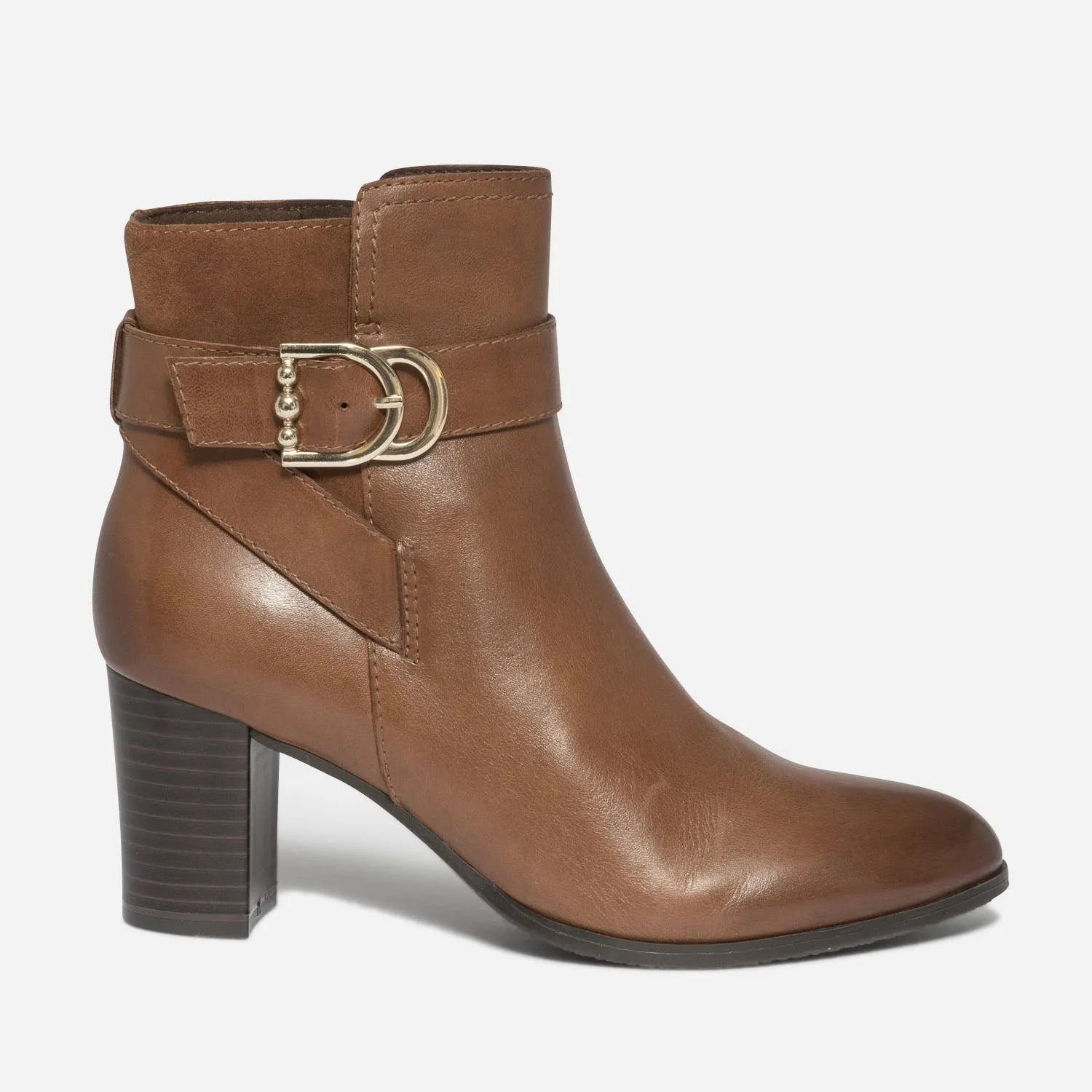 Boots CAPRICE cognac à boucle fantaisie - Boots / bottines Femme | ERAM