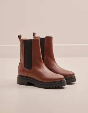 Bottines Amélie - Cuir marron