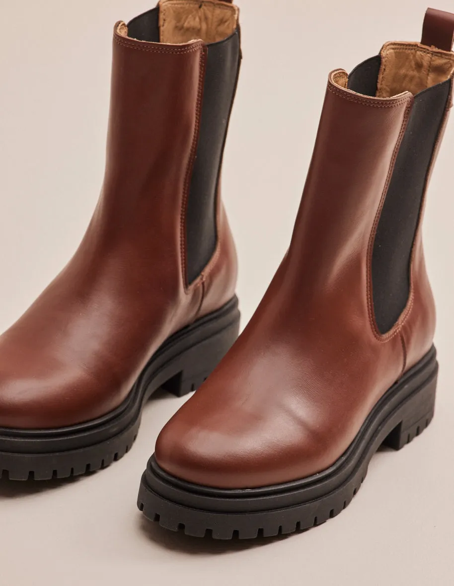 Bottines Amélie - Cuir marron