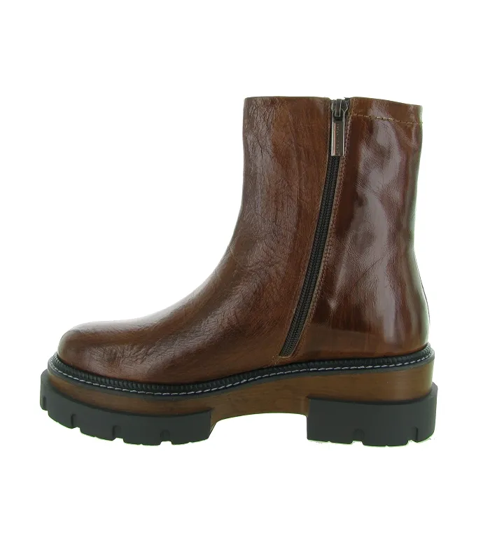 bottines et boots - Casual - femme - Cuir - Marron - Pons quintana