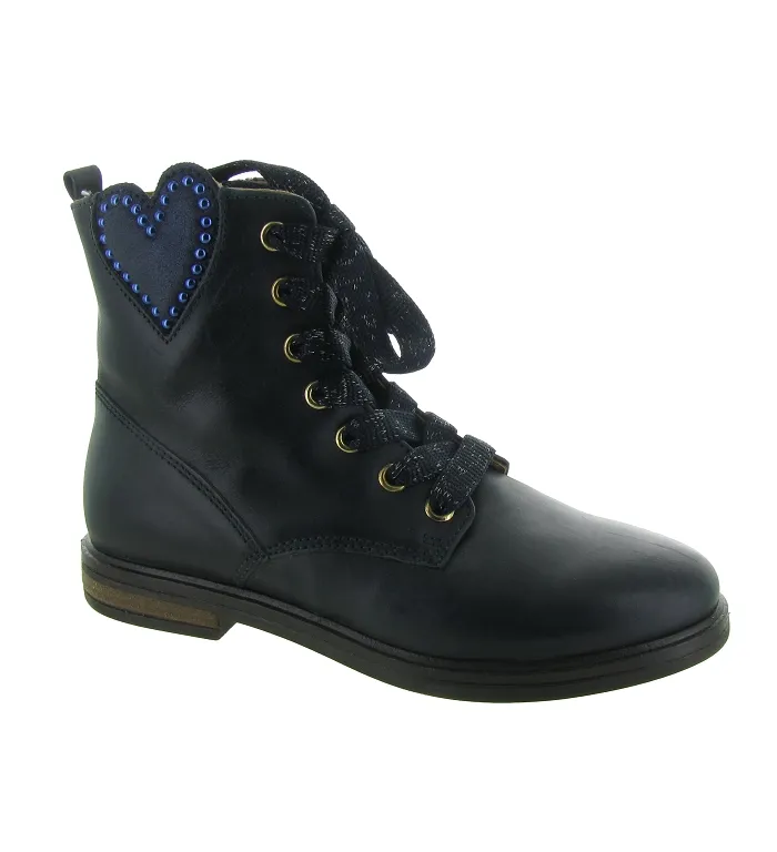 bottines et boots -  - junior fille - Cuir - Bleu - Stones and bones