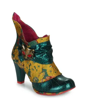 Bottines femmes Irregular Choice MIAOW Vert