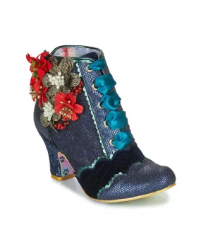 Bottines femmes Irregular Choice Winter Blooms Marine