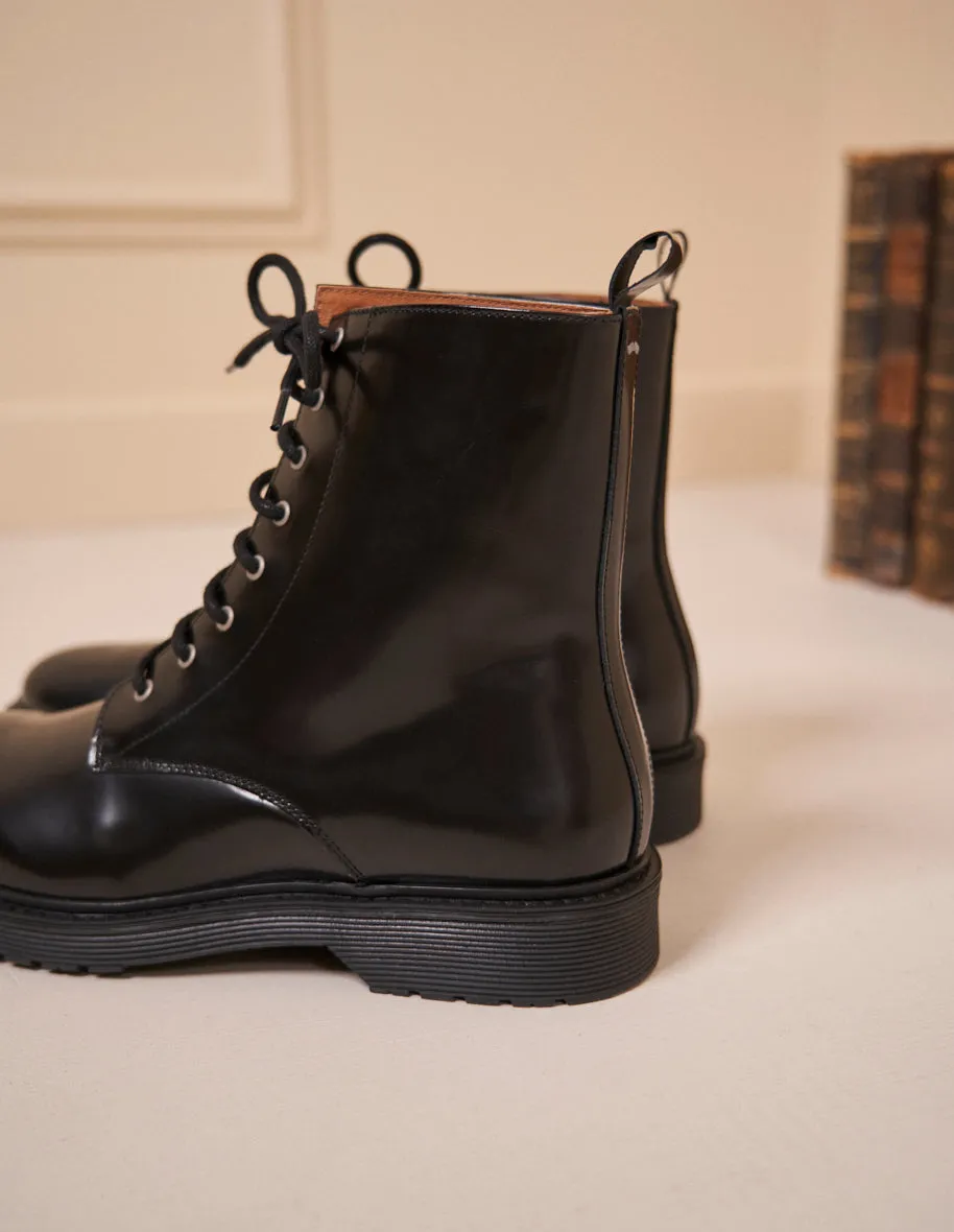 Bottines Hervé - Cuir box noir