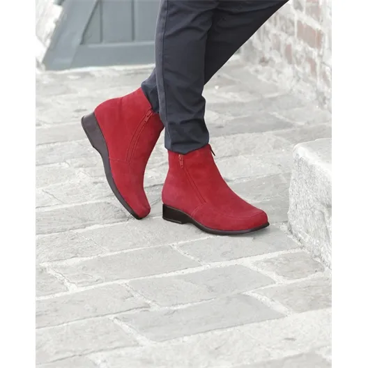 Bottines "Louise" Pédilège : Rouge, Noir ou Beige