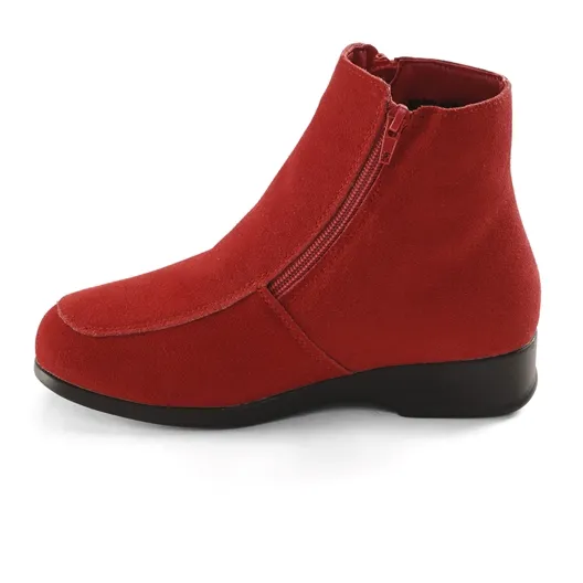 Bottines "Louise" Pédilège : Rouge, Noir ou Beige