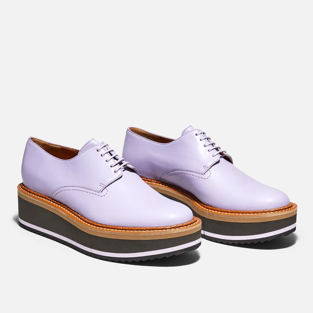 BROOK derbies, cuir d'agneau violet || OUTLET