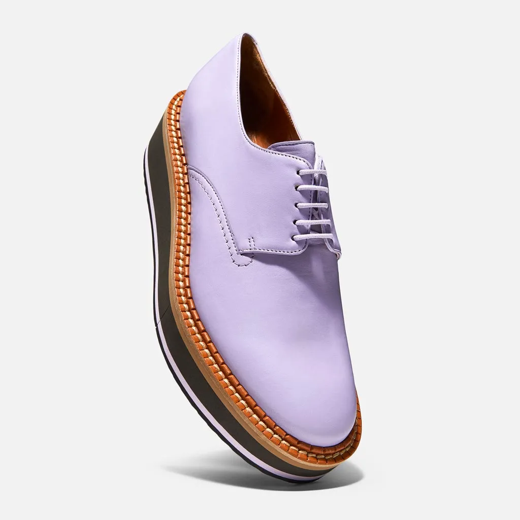 BROOK derbies, cuir d'agneau violet || OUTLET