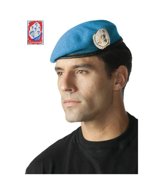 Béret commando O.N.U bleu ciel