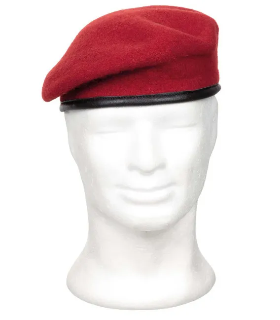 Béret commando rouge militaire