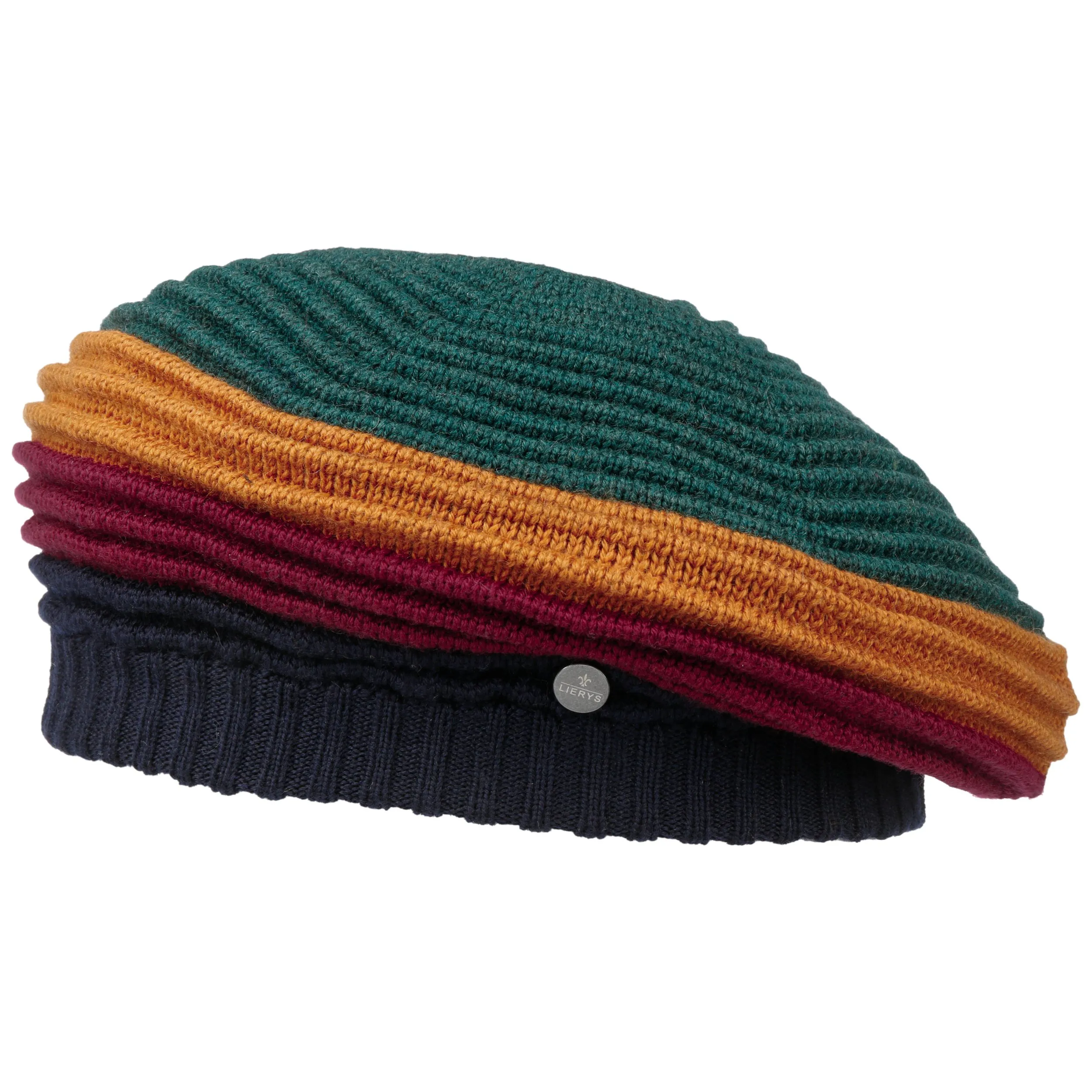 Béret en Tricot Multicolour Merino by Lierys --> Chapeaux, casquettes & bonnets en ligne ▷ Chapeaushop