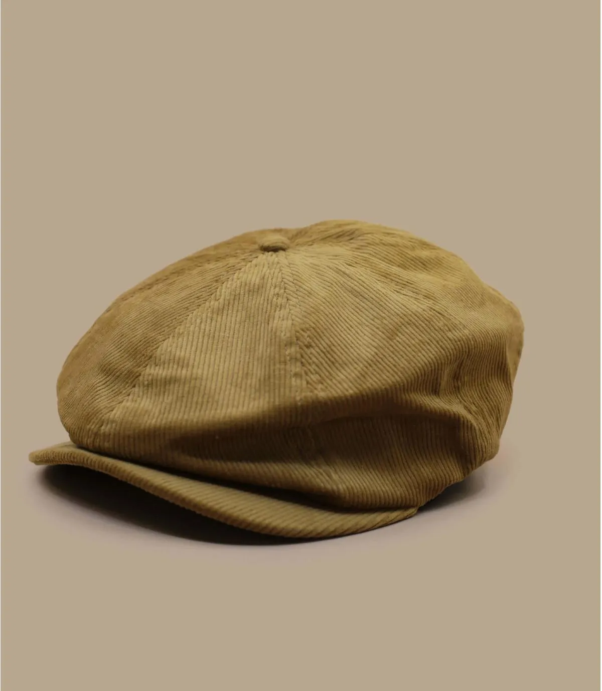 Béret gavroche marron côtelé - Brood Newsboy Cap Corduroy antelope Brixton : Headict