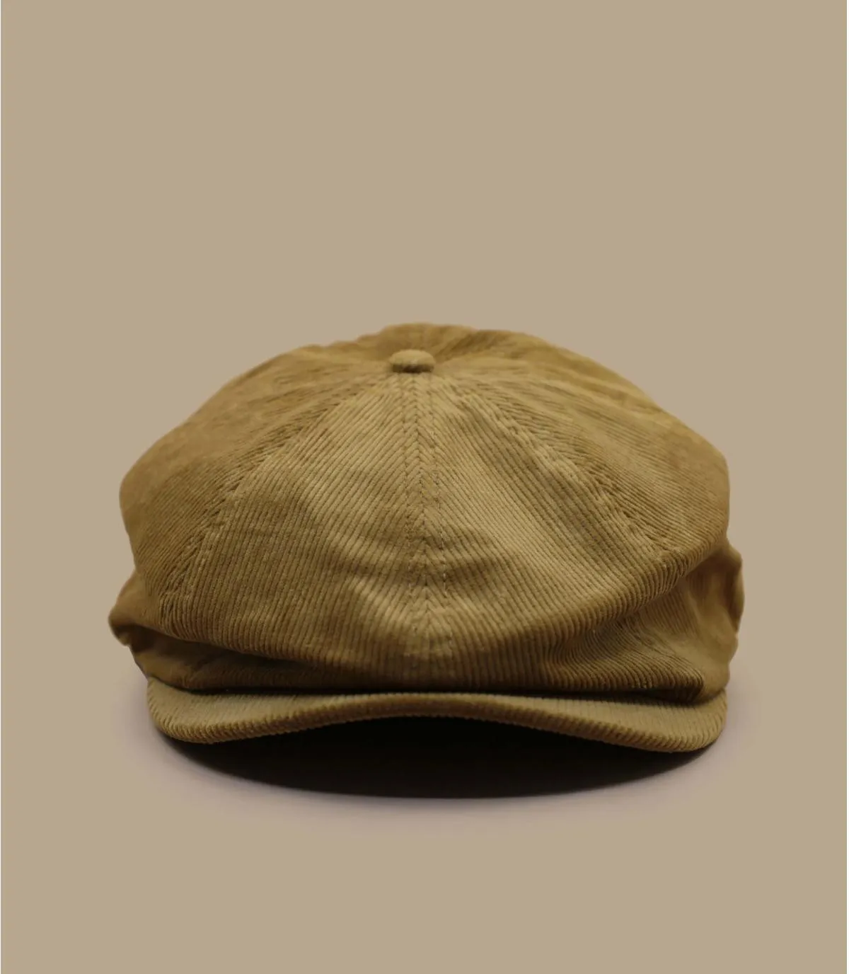 Béret gavroche marron côtelé - Brood Newsboy Cap Corduroy antelope Brixton : Headict