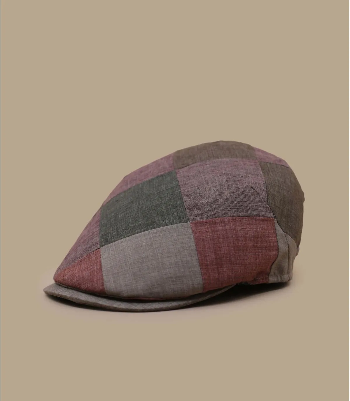 Béret plat beige - Simeon Patchwork M by Flechet : Headict