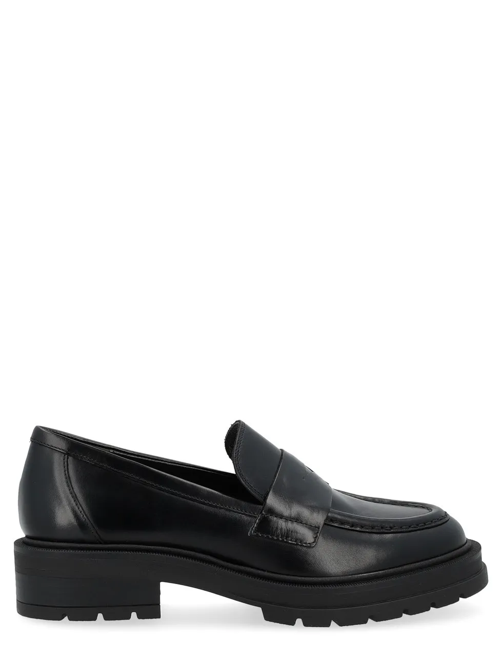 Carmens Mocassin Patty Clam en cuir noir