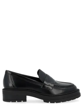 Carmens Mocassin Patty Clam en cuir noir