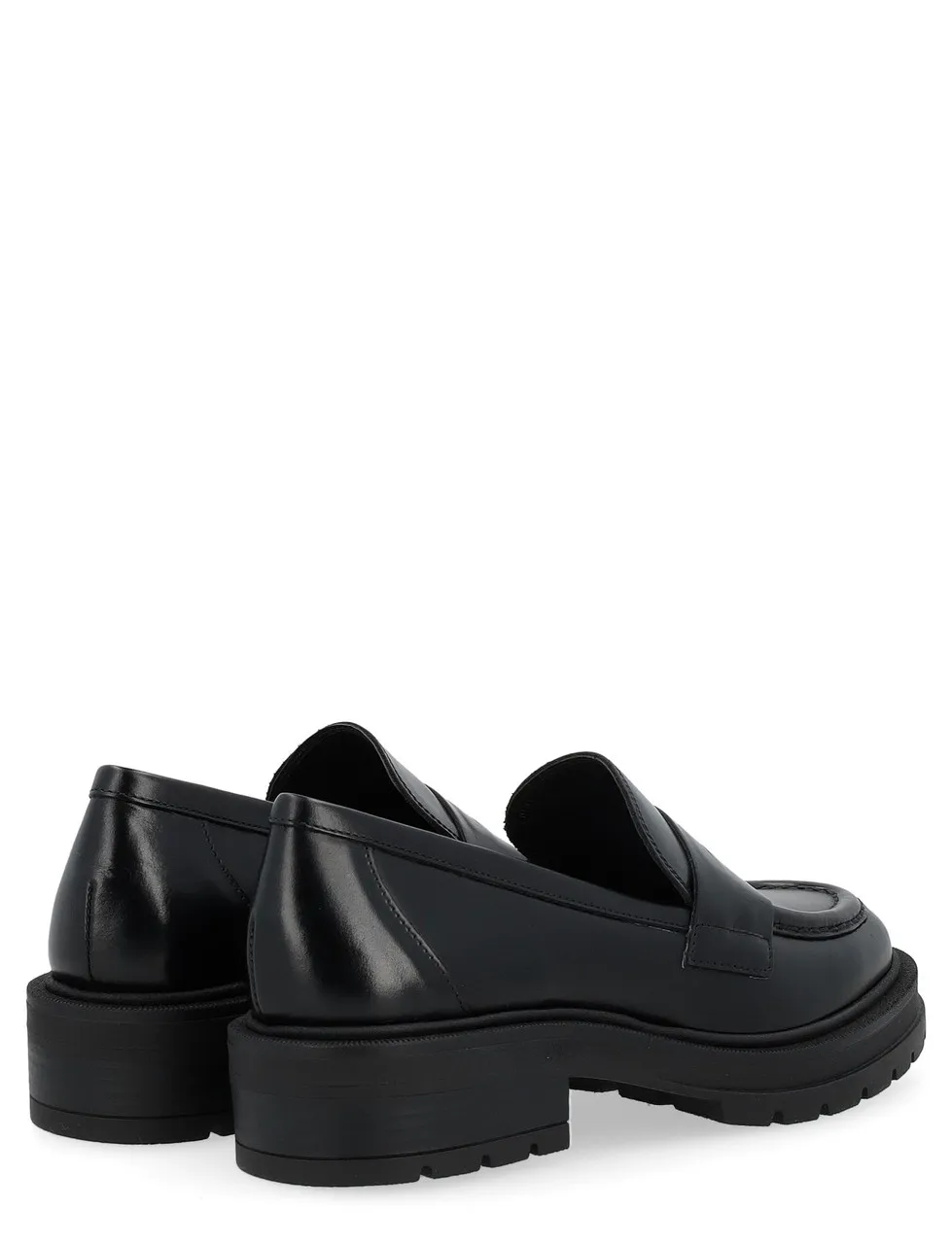 Carmens Mocassin Patty Clam en cuir noir