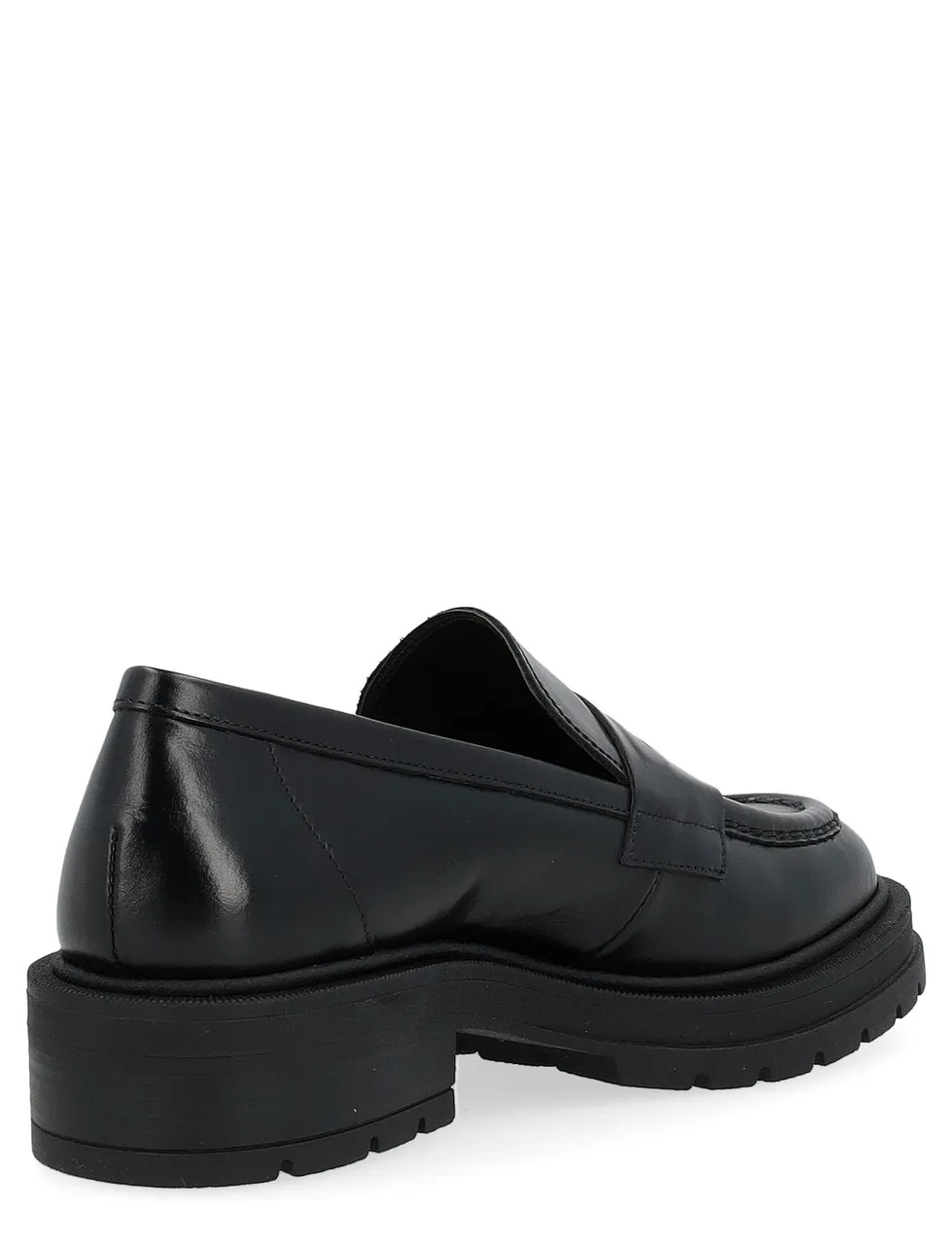 Carmens Mocassin Patty Clam en cuir noir