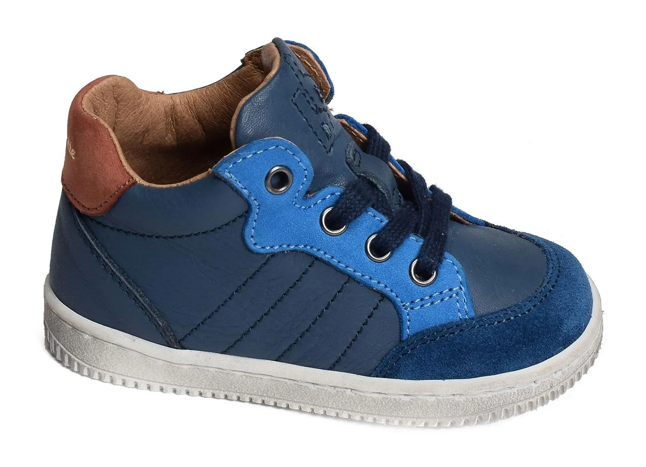 chaussures a lacets Babybotte  Fausto bleu 