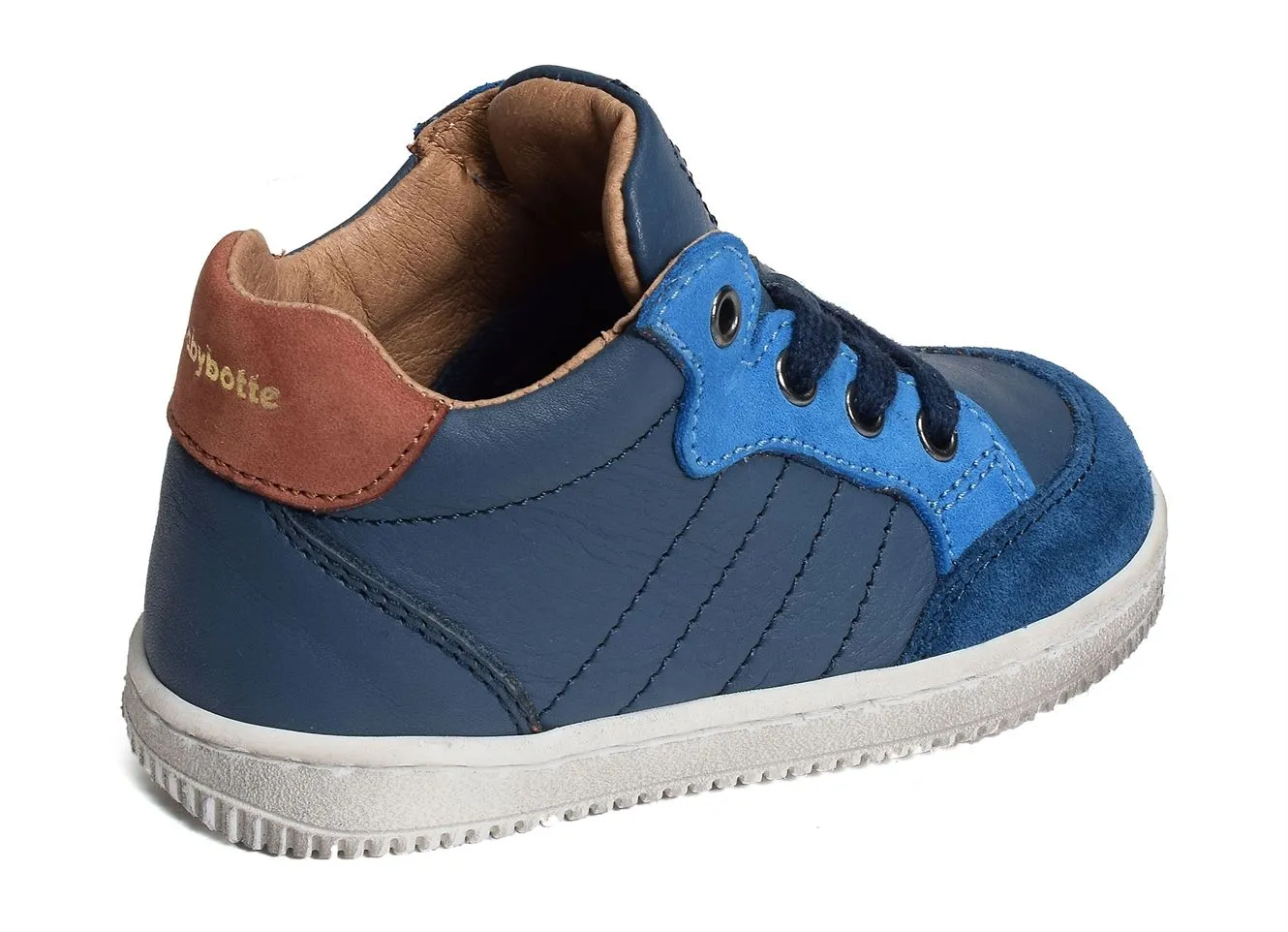 chaussures a lacets Babybotte  Fausto bleu 