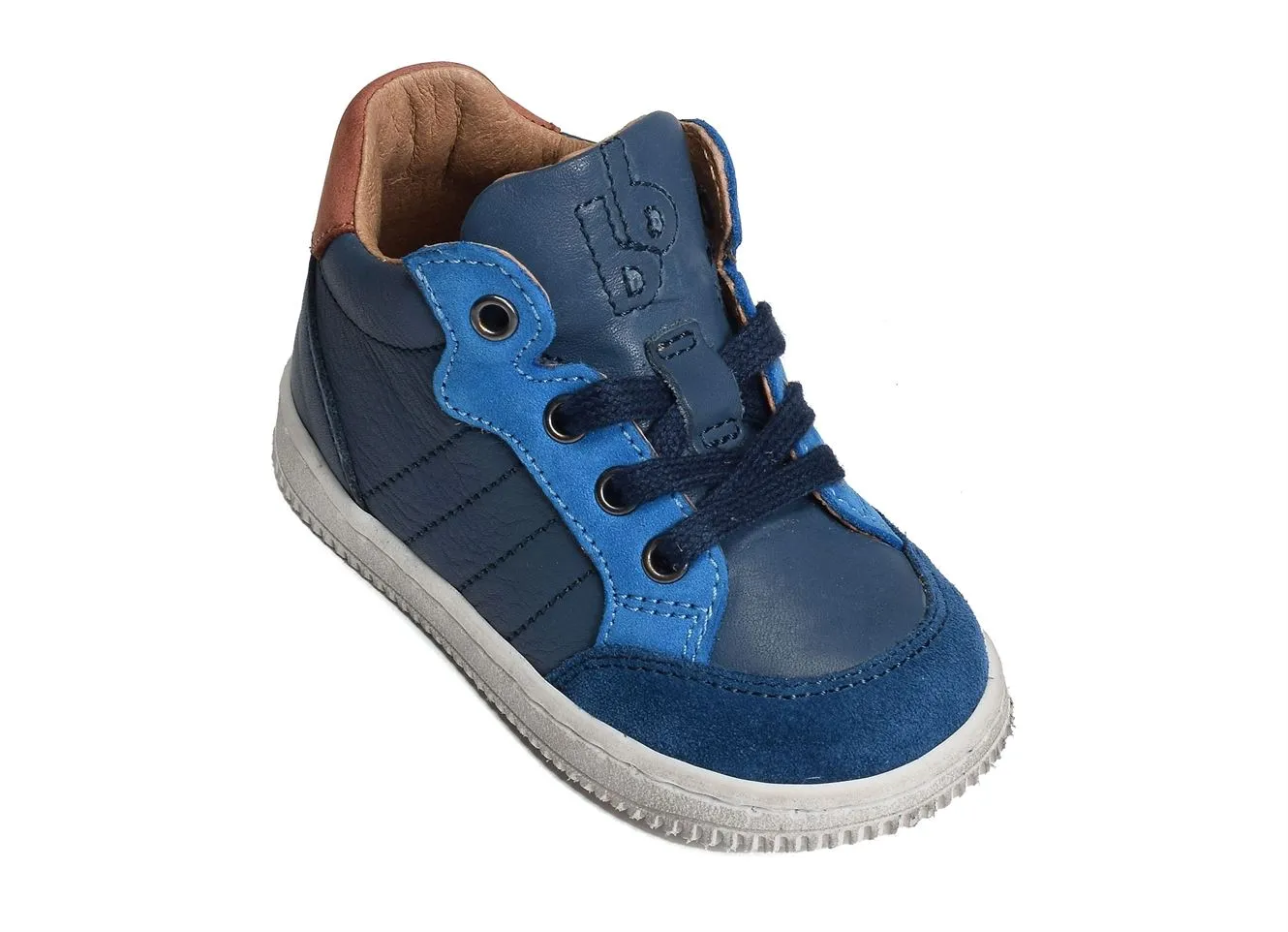 chaussures a lacets Babybotte  Fausto bleu 