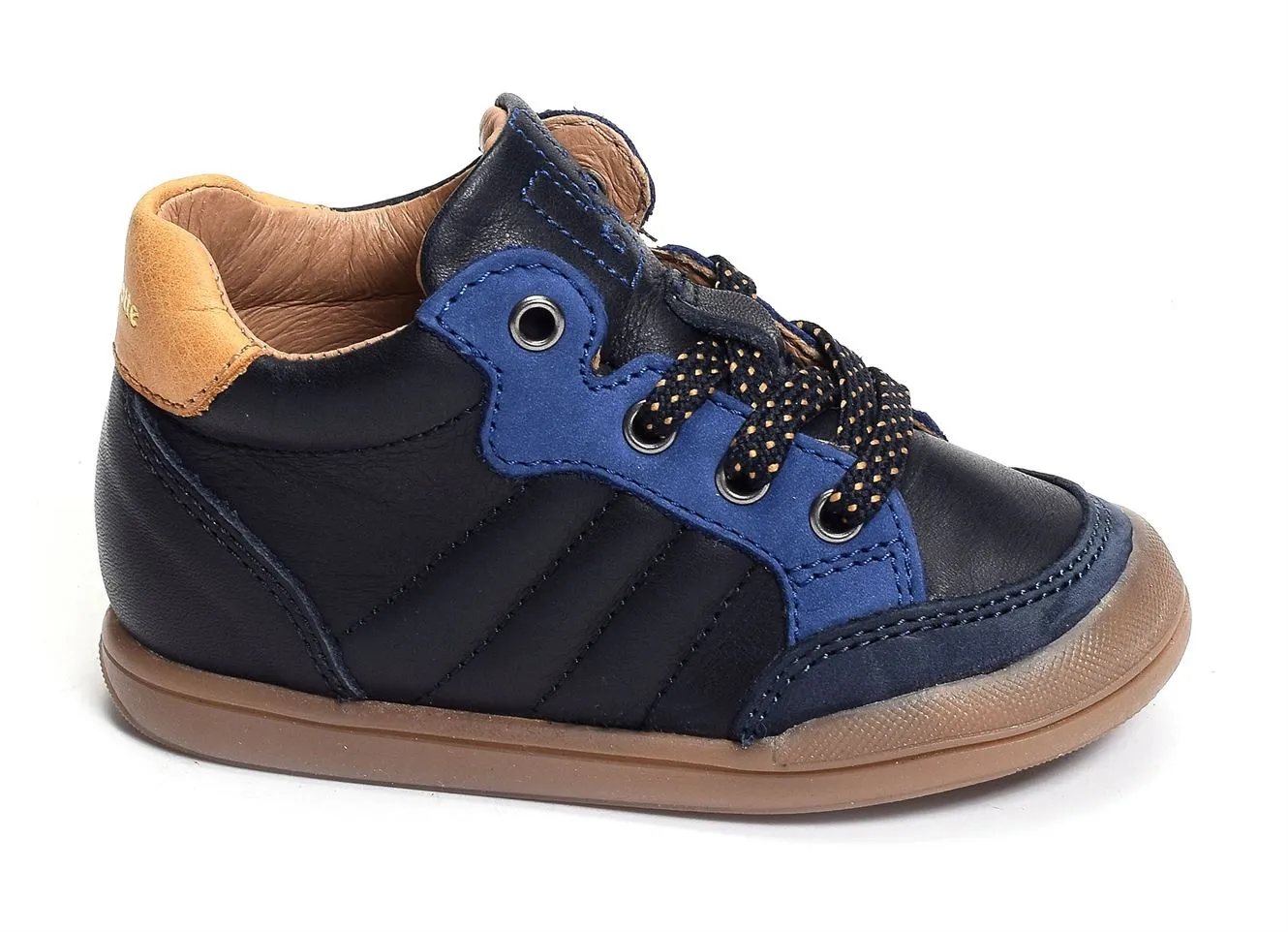 chaussures a lacets Babybotte  Fausto marine 