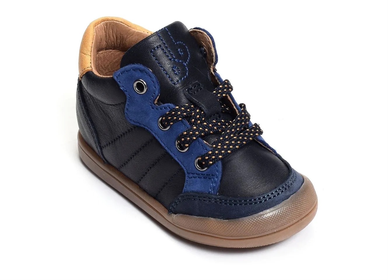 chaussures a lacets Babybotte  Fausto marine 