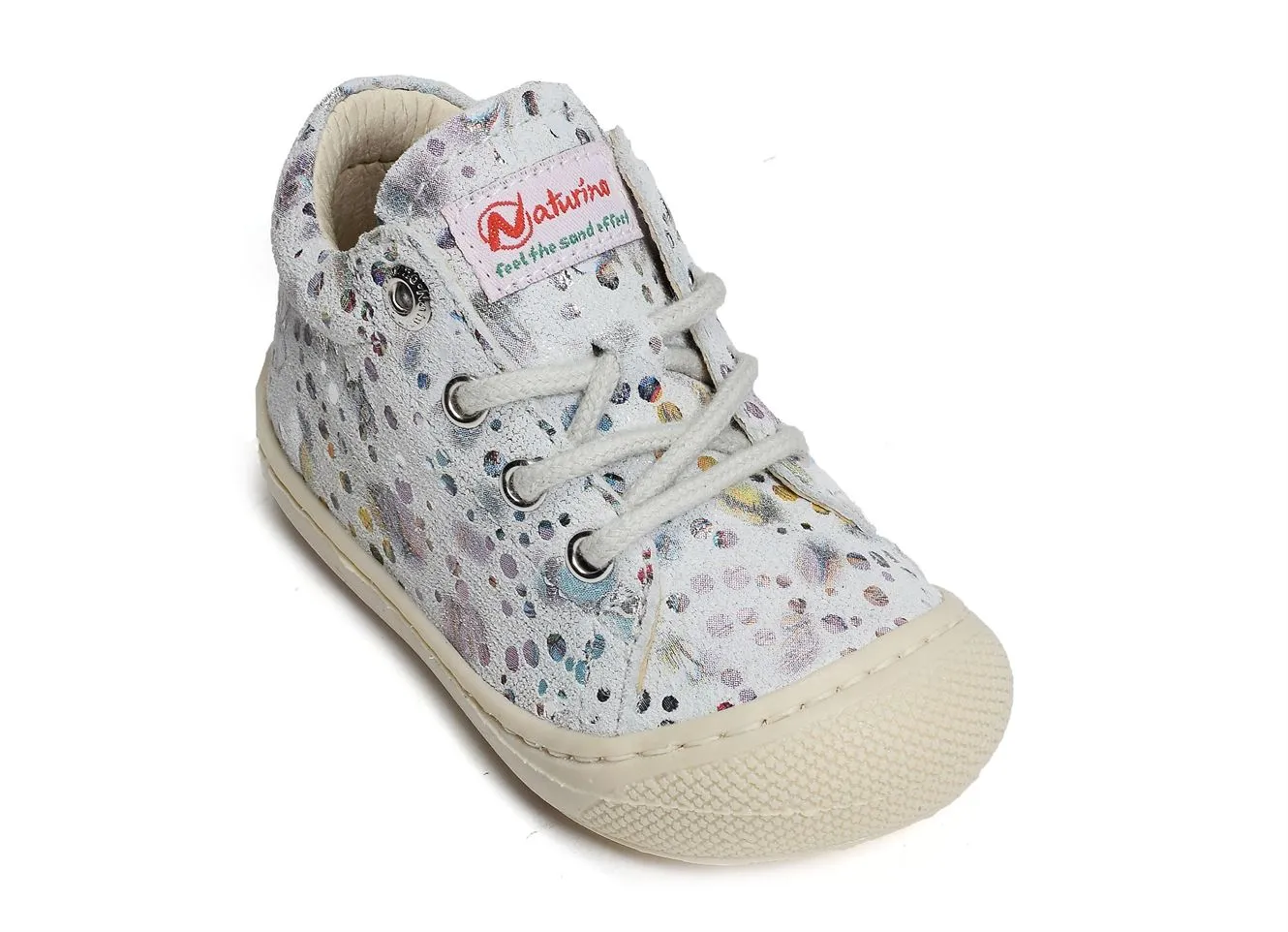 chaussures a lacets Naturino  Cocoon girl fantaisie blanc violet 