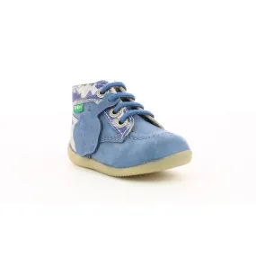 Chaussures bébé Bleu Camouflage en cuir | 3 Suisses