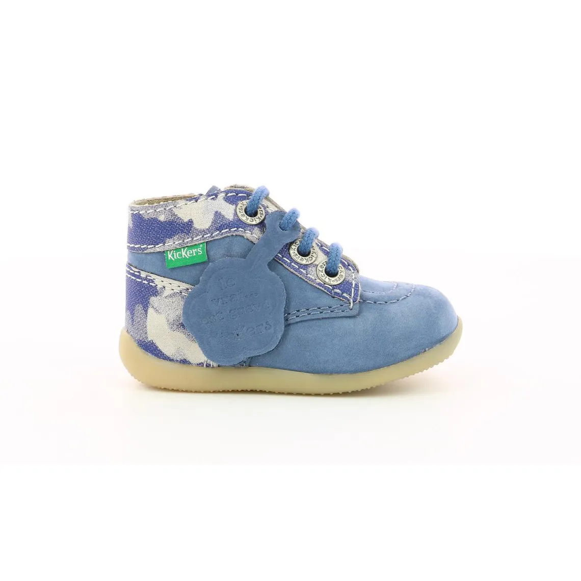 Chaussures bébé Bleu Camouflage en cuir | 3 Suisses