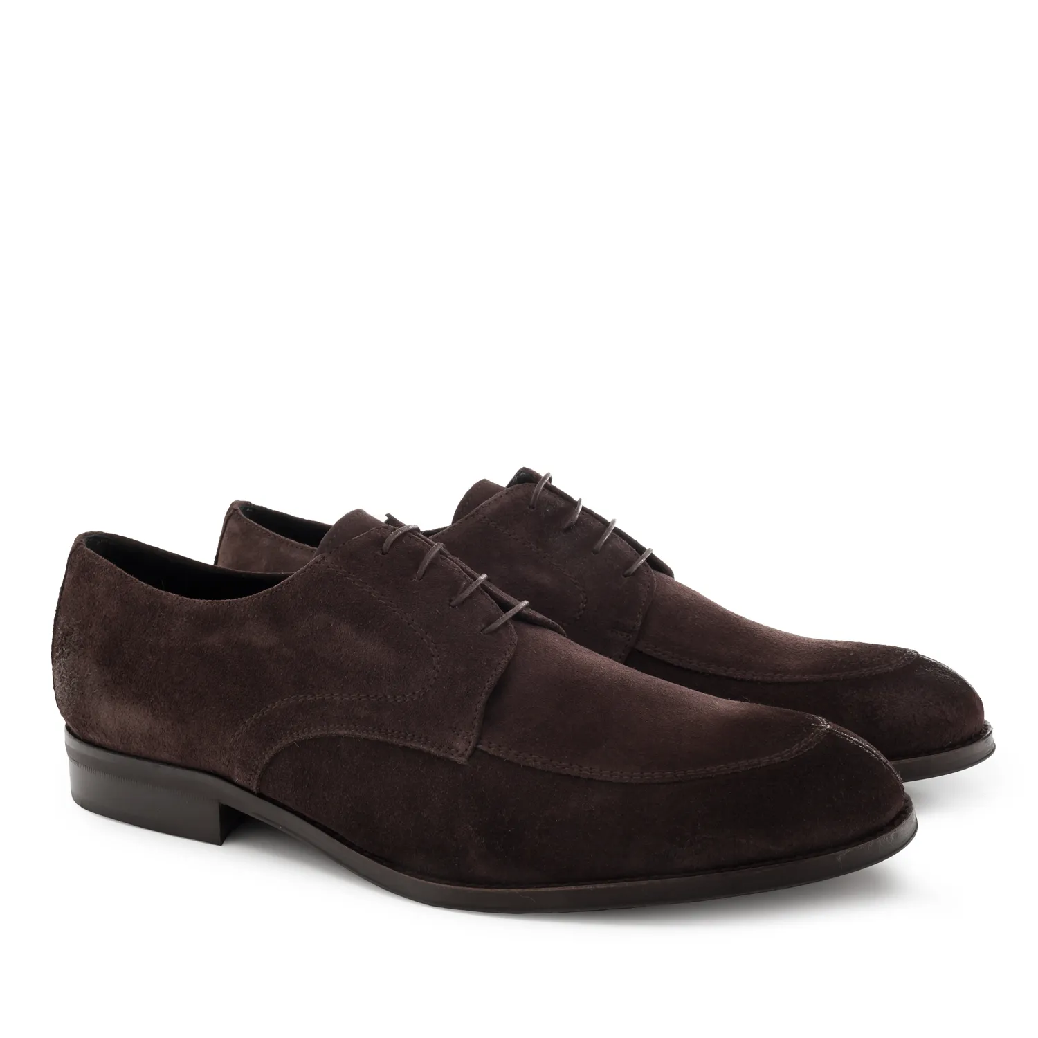 Chaussures Blucher Cuir Suéde Marron