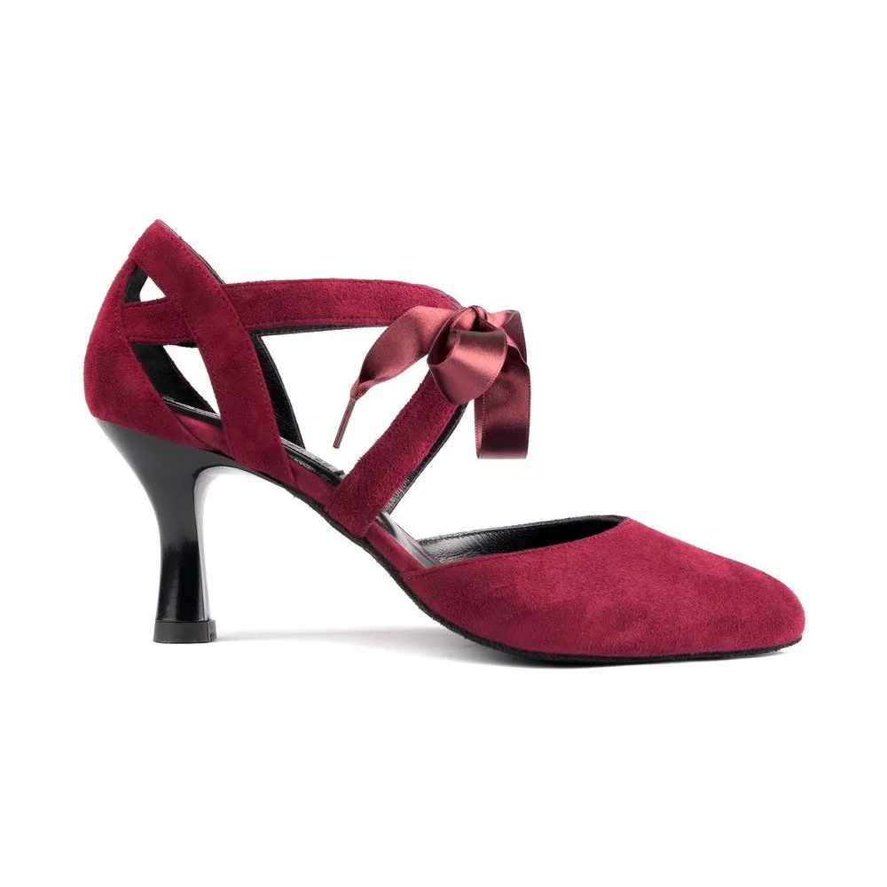 Chaussures cuir PD125 BORDEAUX NUBUCK Portdance Portdance - FAME LaMaisonDeLaDanse