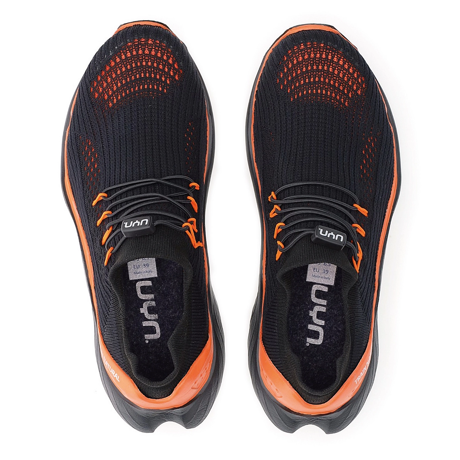 Chaussures de Running UYN Men City Running Black Sole Black Orange