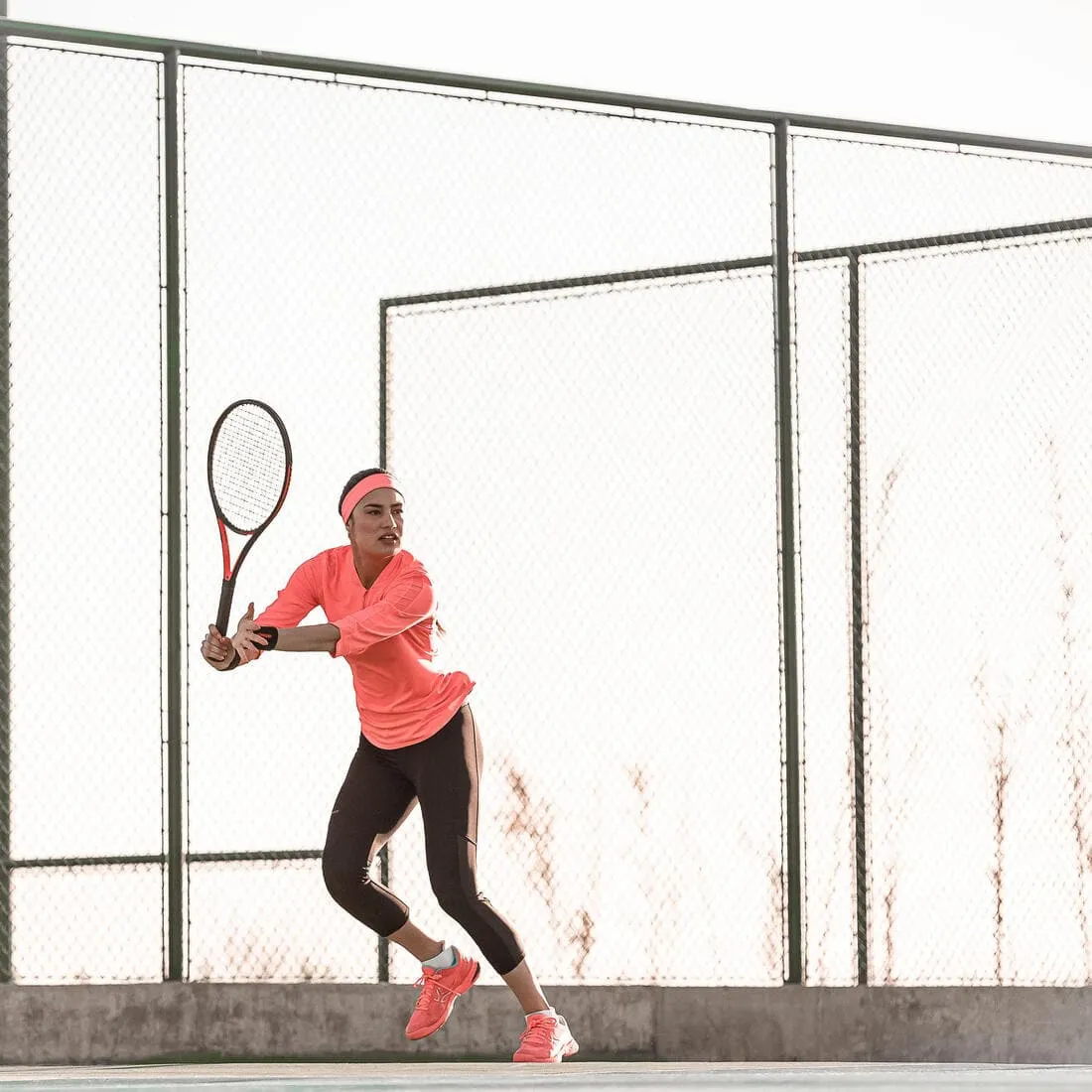 CHAUSSURES DE TENNIS  FEMME TS990 CORAIL