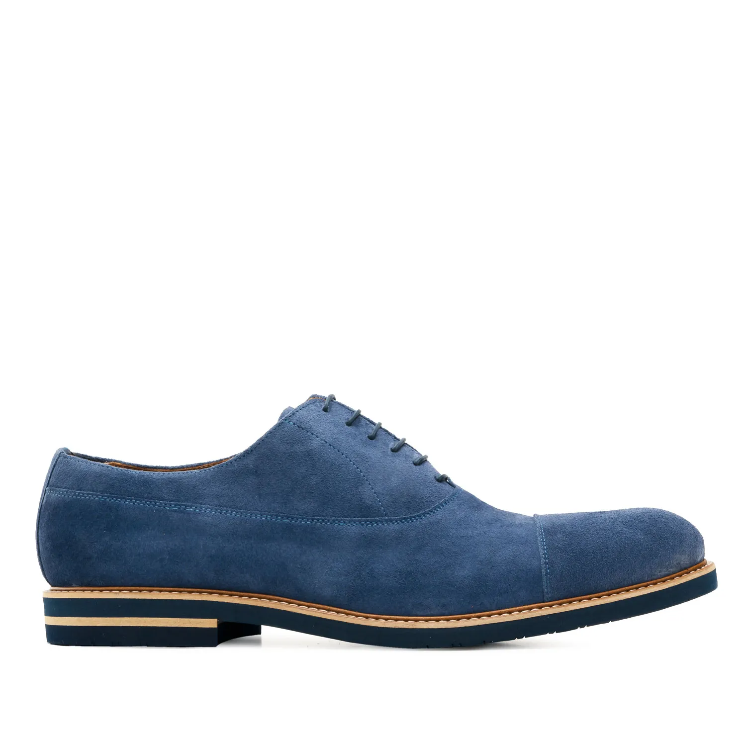 Chaussures en croûte de Cuir Bleu