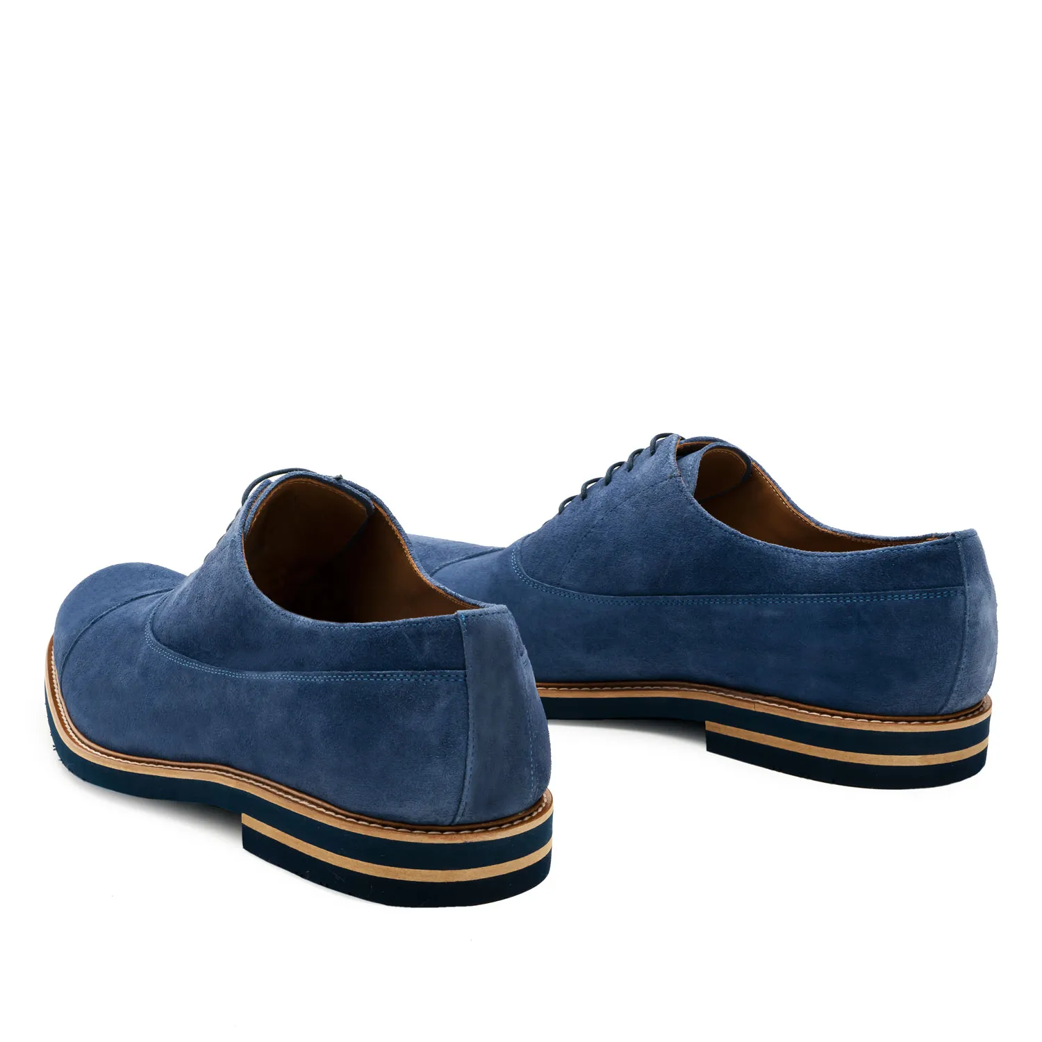 Chaussures en croûte de Cuir Bleu