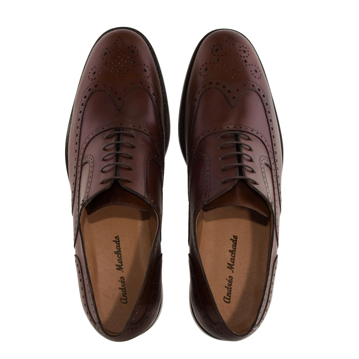 Chaussures Hommes Style Oxford En Cuir Acajou