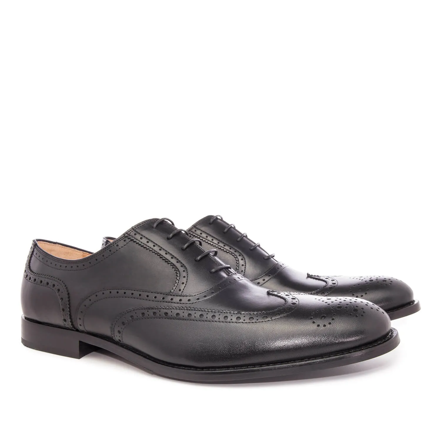 Chaussures Hommes Style Oxford En Cuir Noir