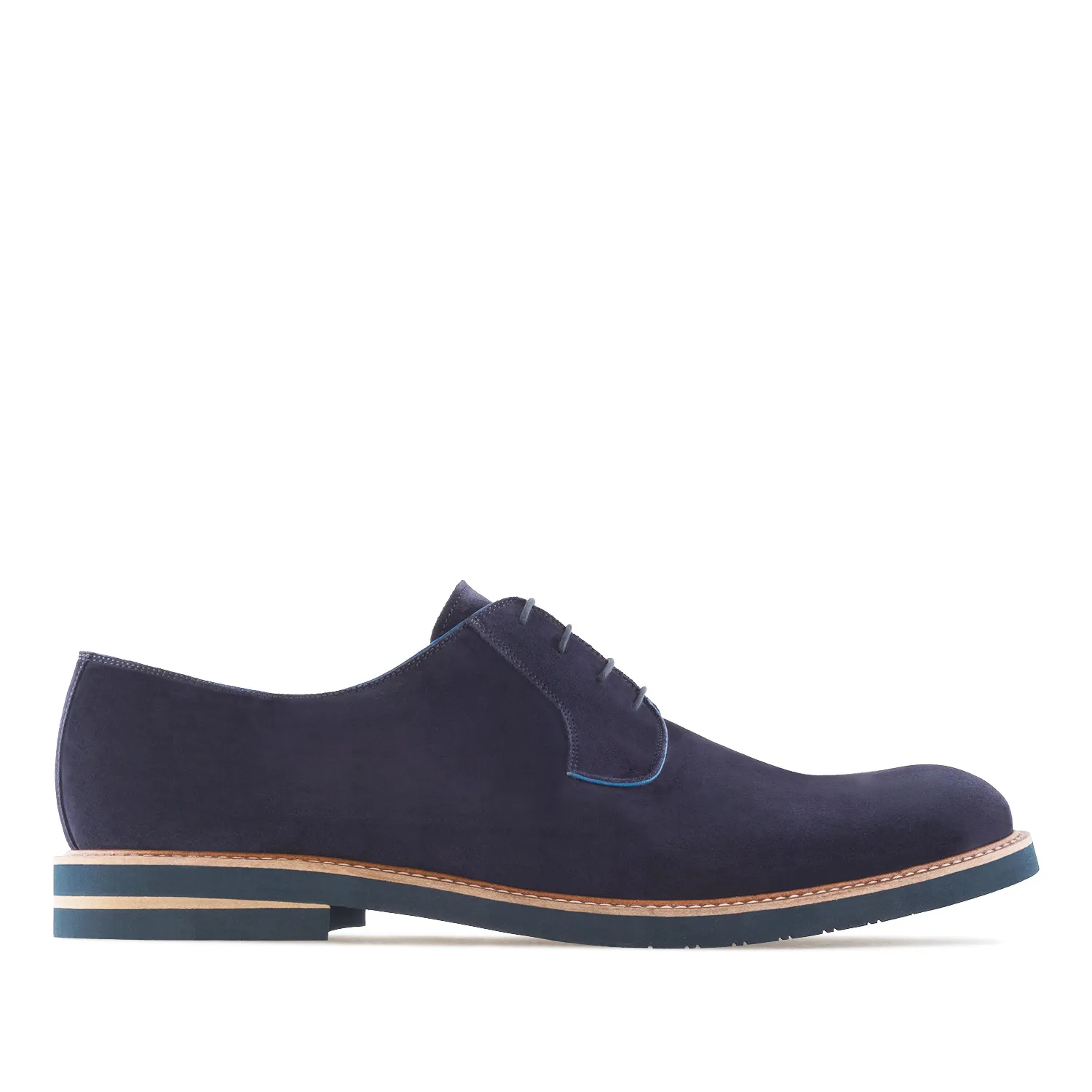 Chaussures Hommes Style Oxford en Cuir Suéde Bleu