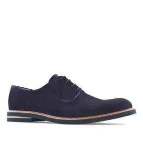 Chaussures Hommes Style Oxford en Cuir Suéde Bleu