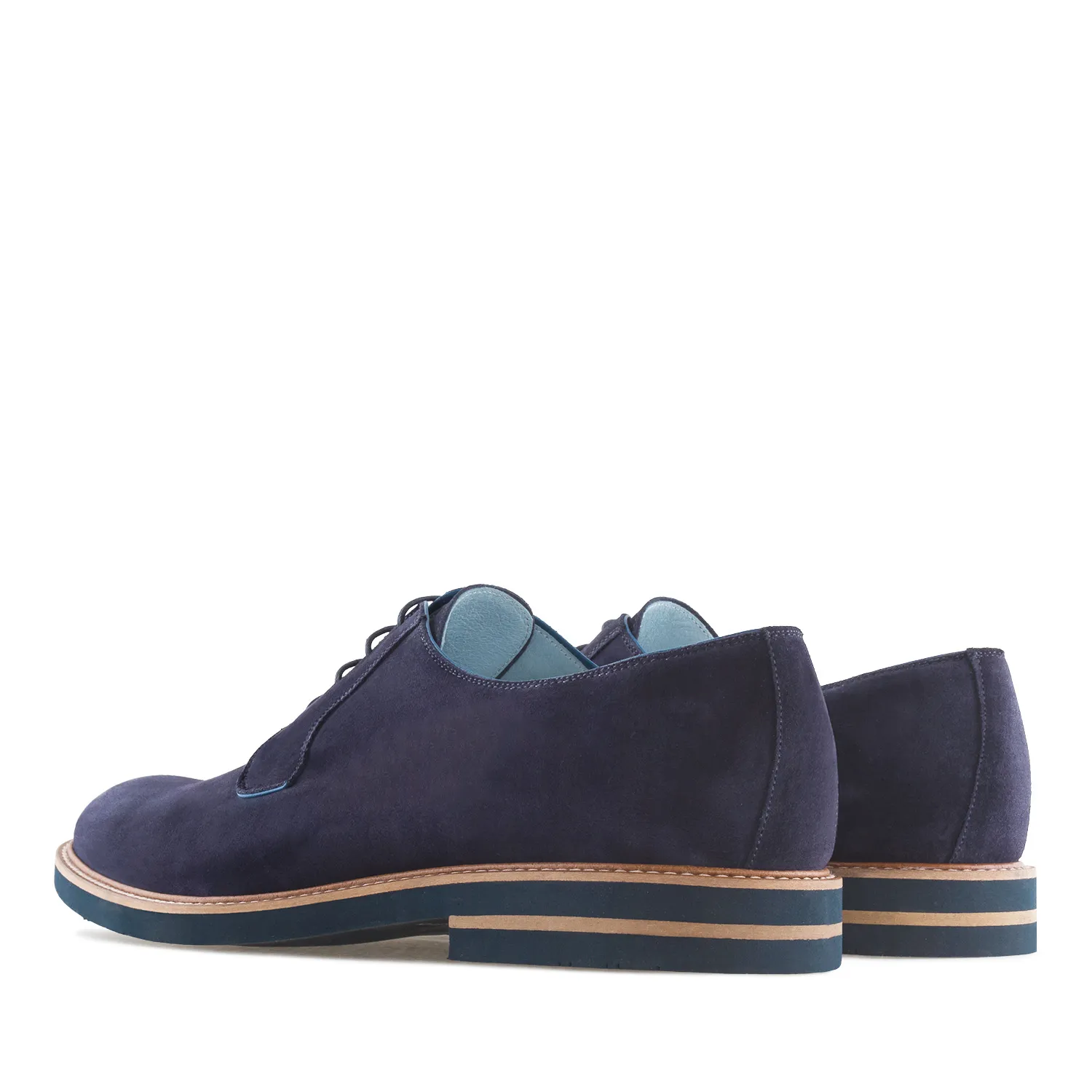 Chaussures Hommes Style Oxford en Cuir Suéde Bleu