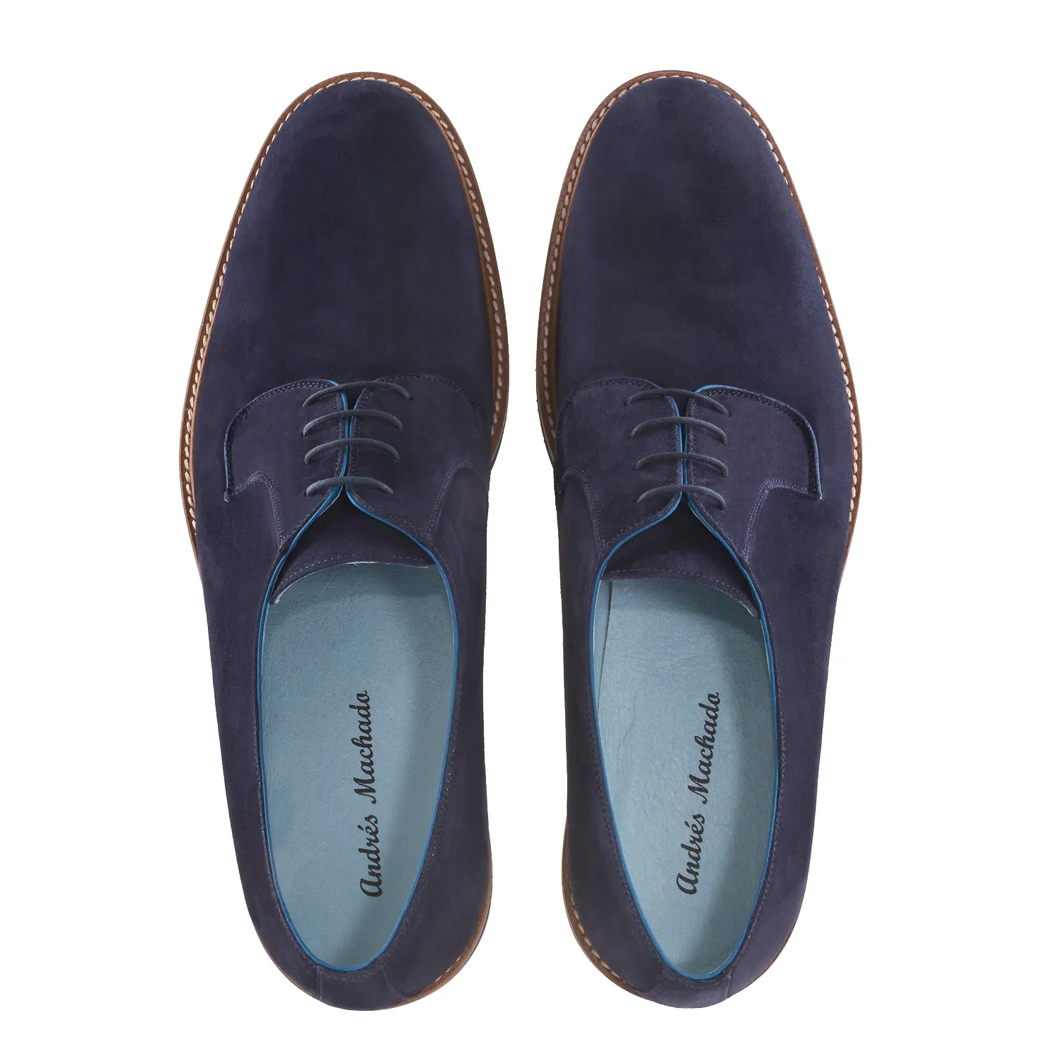 Chaussures Hommes Style Oxford en Cuir Suéde Bleu