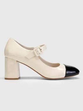 Chaussures Mary Jane en cuir verni à boucle et bride