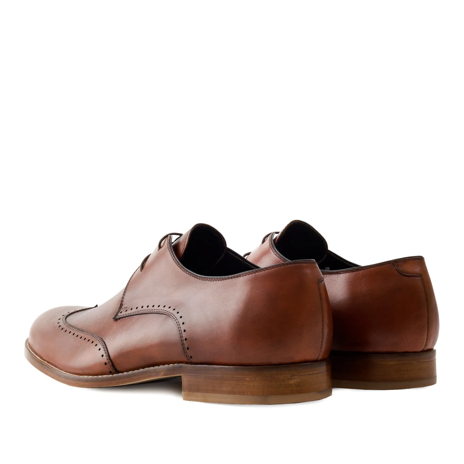 Chaussures Oxford en Cuir Acajou