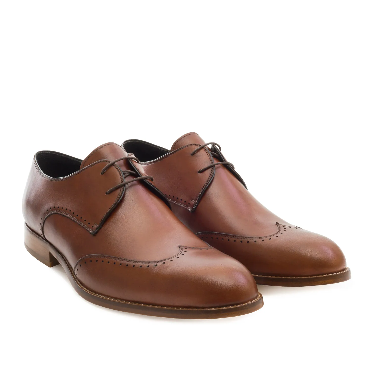 Chaussures Oxford en Cuir Acajou