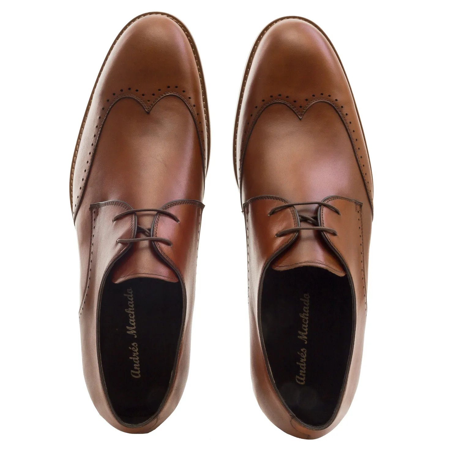 Chaussures Oxford en Cuir Acajou